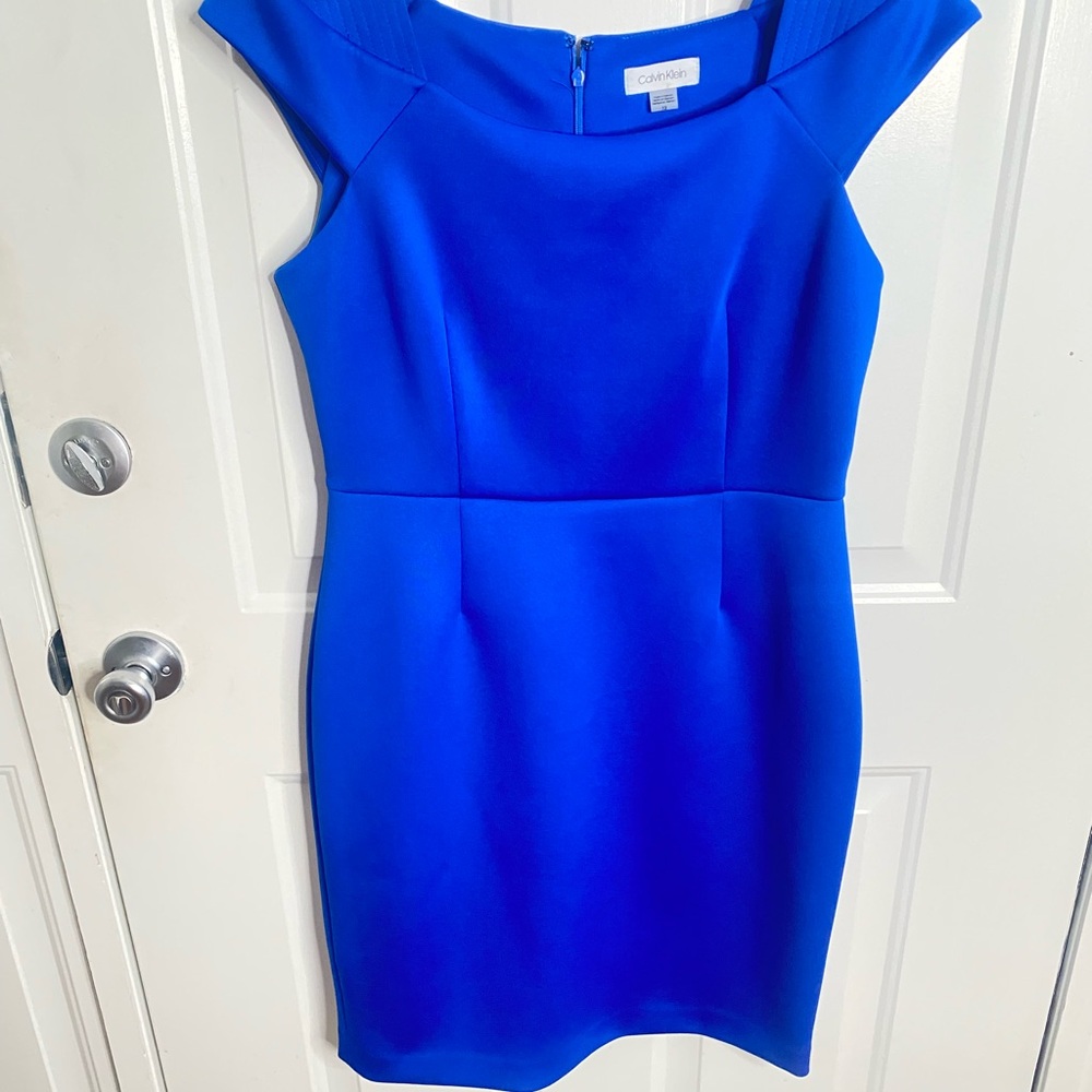 Calvin Klein Women's Vibrant Blue Mini Dress